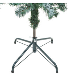 Arbre de Noël givré pré-éclairé et pommes de pin 150 cm