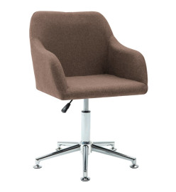 Chaise pivotante de bureau Marron Tissu