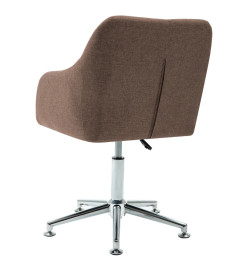 Chaise pivotante de bureau Marron Tissu