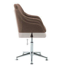 Chaise pivotante de bureau Marron Tissu