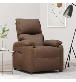 Fauteuil inclinable électrique Marron Tissu