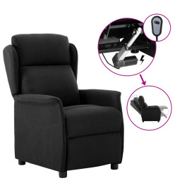 Fauteuil inclinable électrique Noir Tissu