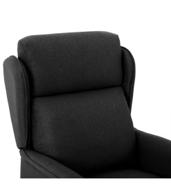 Fauteuil inclinable électrique Noir Tissu