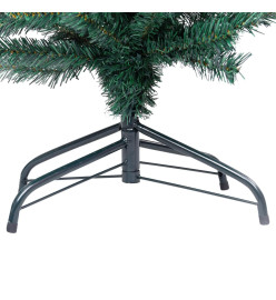 Sapin de Noël artificiel mince pré-éclairé/support vert 180 cm