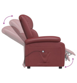 Fauteuil inclinable électrique Rouge bordeaux Similicuir