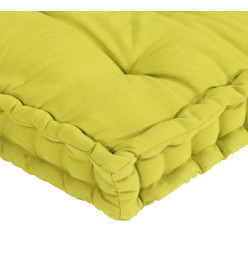 Coussins de plancher de palette 6 pcs Vert pomme Coton