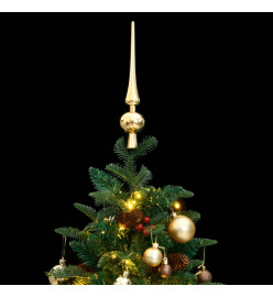 Sapin de Noël artificiel articulé 150 LED et boules 150 cm