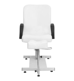 Fauteuil de massage et repose-pied Blanc 127x60x98cm Similicuir