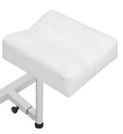 Fauteuil de massage et repose-pied Blanc 127x60x98cm Similicuir