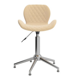 Chaises pivotantes à manger lot de 2 crème velours