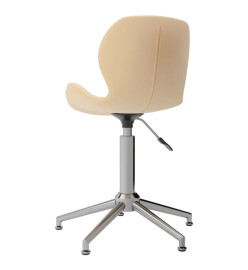 Chaises pivotantes à manger lot de 2 crème velours