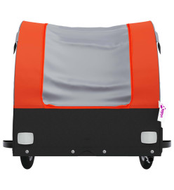 Remorque pour vélo noir et orange 45 kg fer