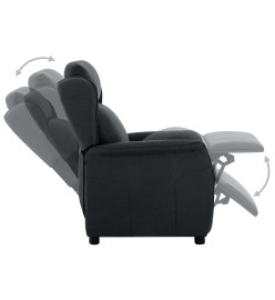 Fauteuil inclinable électrique Gris foncé Tissu