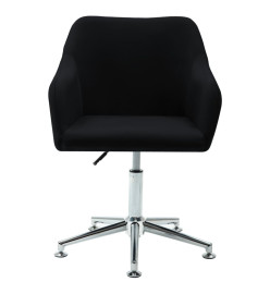 Chaise pivotante de bureau Noir Tissu