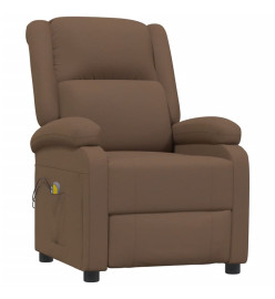 Fauteuil électrique de massage Marron Tissu