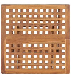 Mobilier à dîner d'extérieur pliable avec coussin 3 pcs Teck