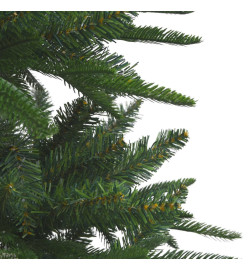 Sapin de Noël artificiel pré-éclairé vert 210 cm PVC et PE