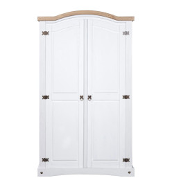 Garde-robe avec 2 portes Gamme Corona pin mexicain Blanc