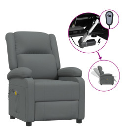 Fauteuil électrique de massage Gris foncé Tissu