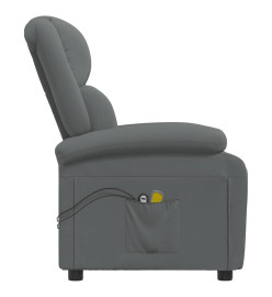 Fauteuil électrique de massage Gris foncé Tissu