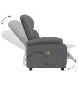 Fauteuil électrique de massage Gris foncé Tissu