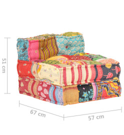 Pouf modulaire Patchwork Tissu