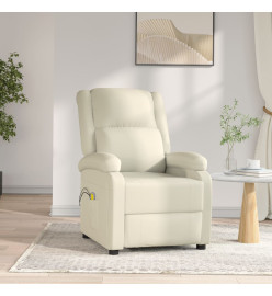 Fauteuil de massage électrique Blanc Similicuir