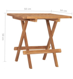 Mobilier à dîner d'extérieur pliable avec coussin 3 pcs Teck