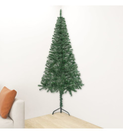 Arbre de Noël artificiel d'angle pré-éclairé vert 240 cm PVC