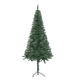 Arbre de Noël artificiel d'angle pré-éclairé vert 240 cm PVC