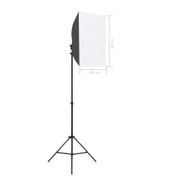 Kit de studio photo avec boîtes à lumière et toile de fond