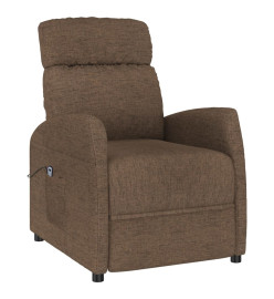 Fauteuil inclinable électrique Marron Tissu