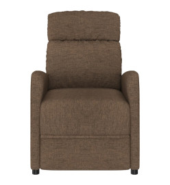 Fauteuil inclinable électrique Marron Tissu