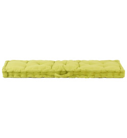 Coussins de plancher de palette 2 pcs Coton Vert