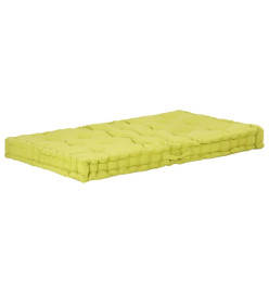 Coussins de plancher de palette 2 pcs Coton Vert