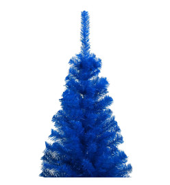 Arbre de Noël artificiel pré-éclairé et boules bleu 120 cm PVC