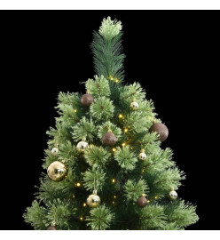 Sapin de Noël artificiel articulé 300 LED et boules 180 cm