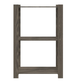 Support de rangement à 3 niveaux gris 60x38x90 cm bois de pin