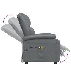 Fauteuil de massage électrique Anthracite Similicuir