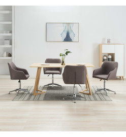 Chaises pivotantes à manger lot de 4 taupe tissu