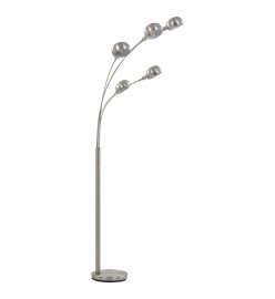 Lampadaire 200 cm 5 x E14 Argenté