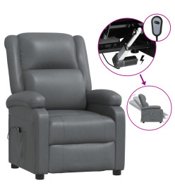 Fauteuil inclinable électrique Anthracite Similicuir