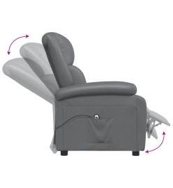 Fauteuil inclinable électrique Anthracite Similicuir