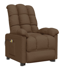 Fauteuil électrique de massage Marron Tissu