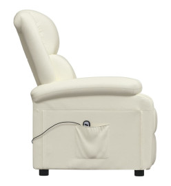 Fauteuil inclinable électrique blanc similicuir