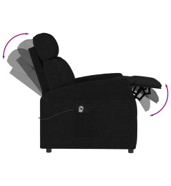 Fauteuil inclinable électrique Noir Tissu