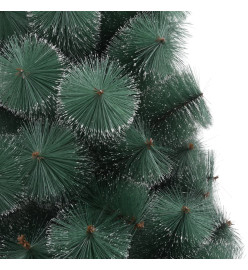 Sapin de Noël artificiel pré-éclairé et support vert 120 cm PET