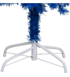 Arbre de Noël artificiel pré-éclairé et boules bleu 240 cm PVC