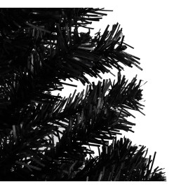 Sapin de Noël artificiel pré-éclairé et support noir 120 cm PVC