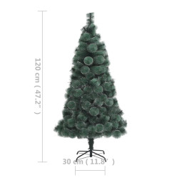 Sapin de Noël artificiel pré-éclairé vert 120 cm PVC et PE